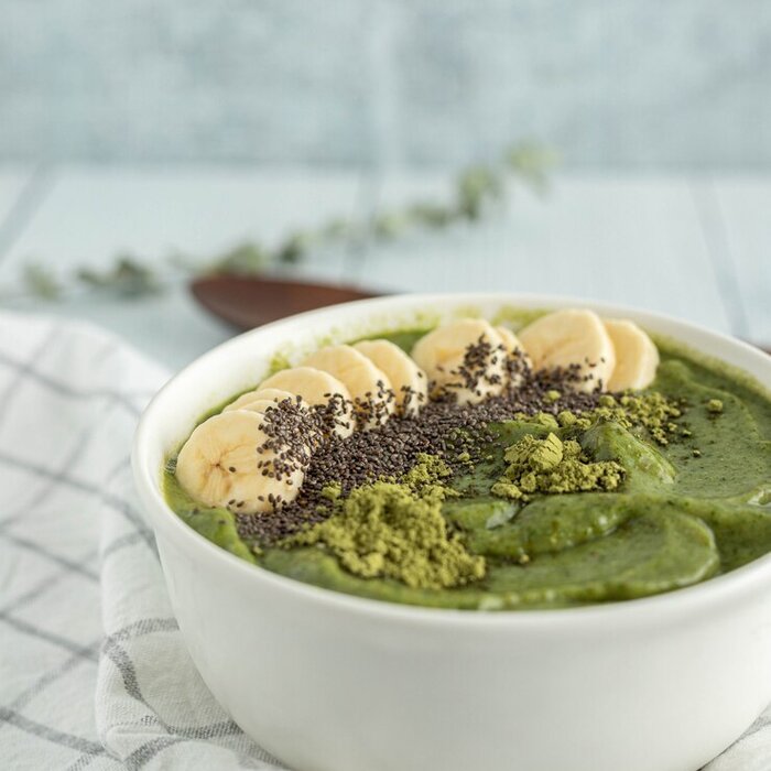 Glace à la banane et au matcha